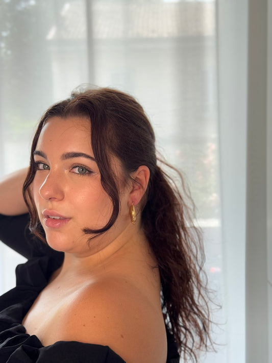 Sunburst Hoop Earrings