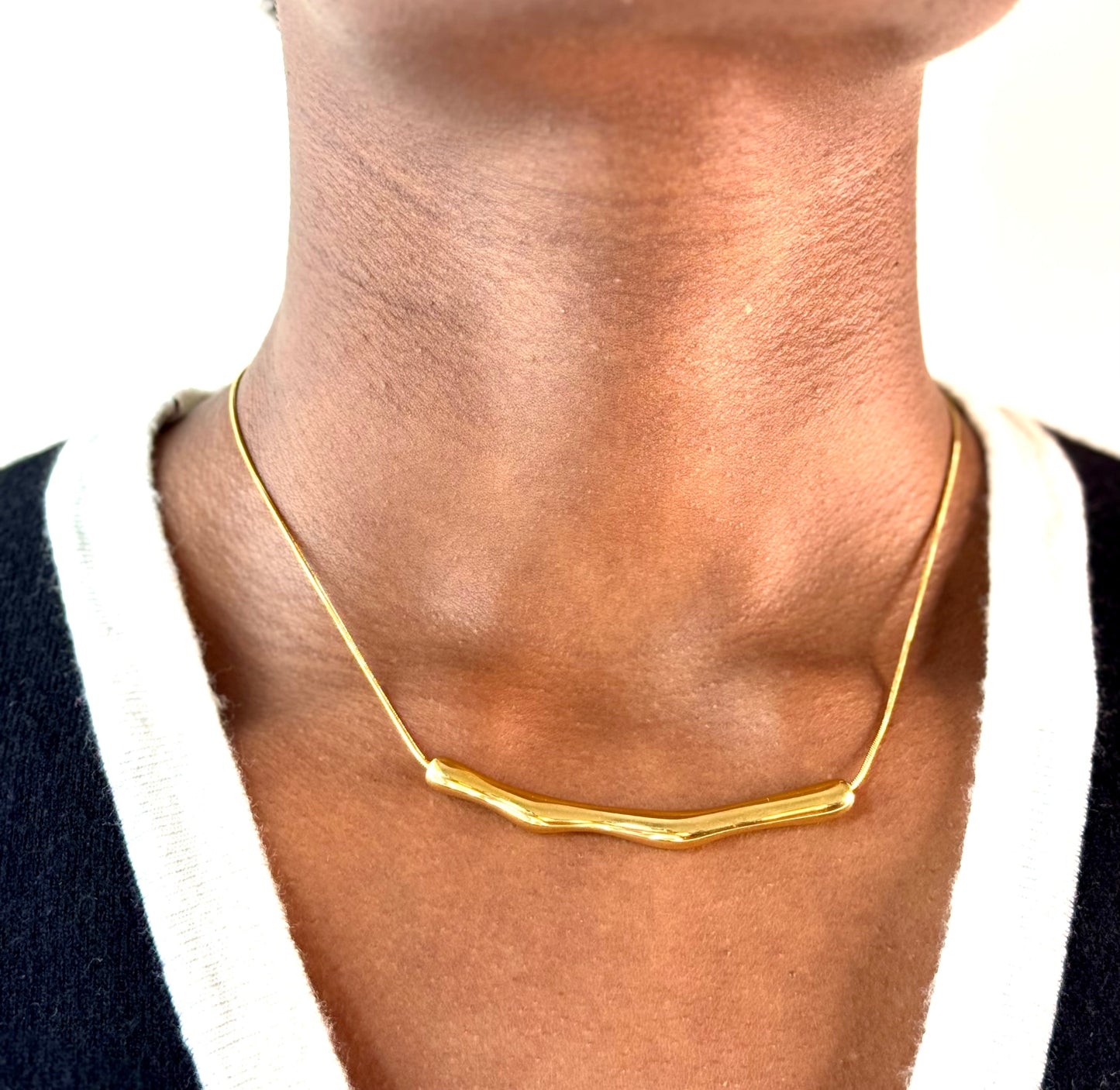 Geometric Bar Chain Necklace