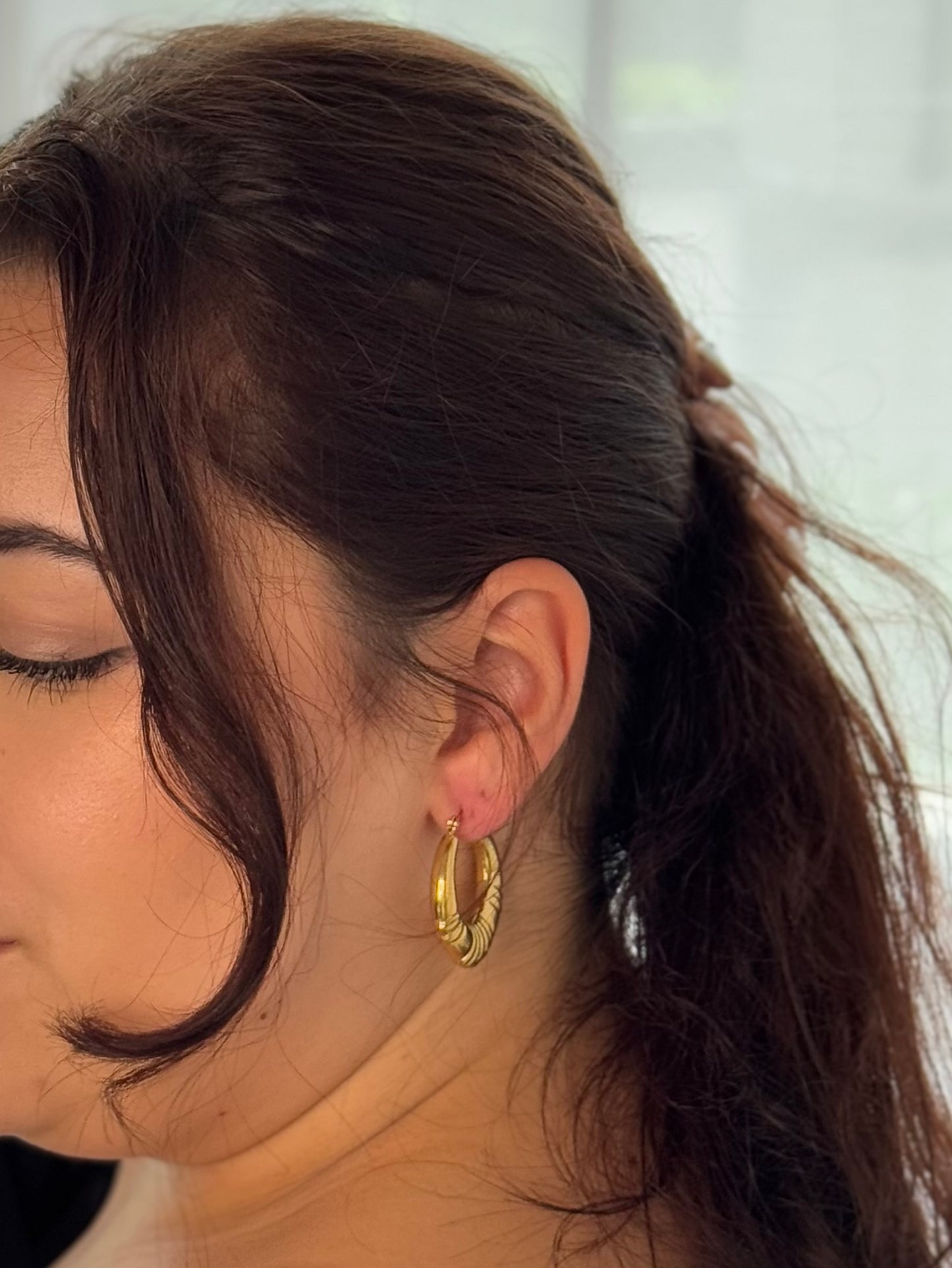 Sunburst Hoop Earrings