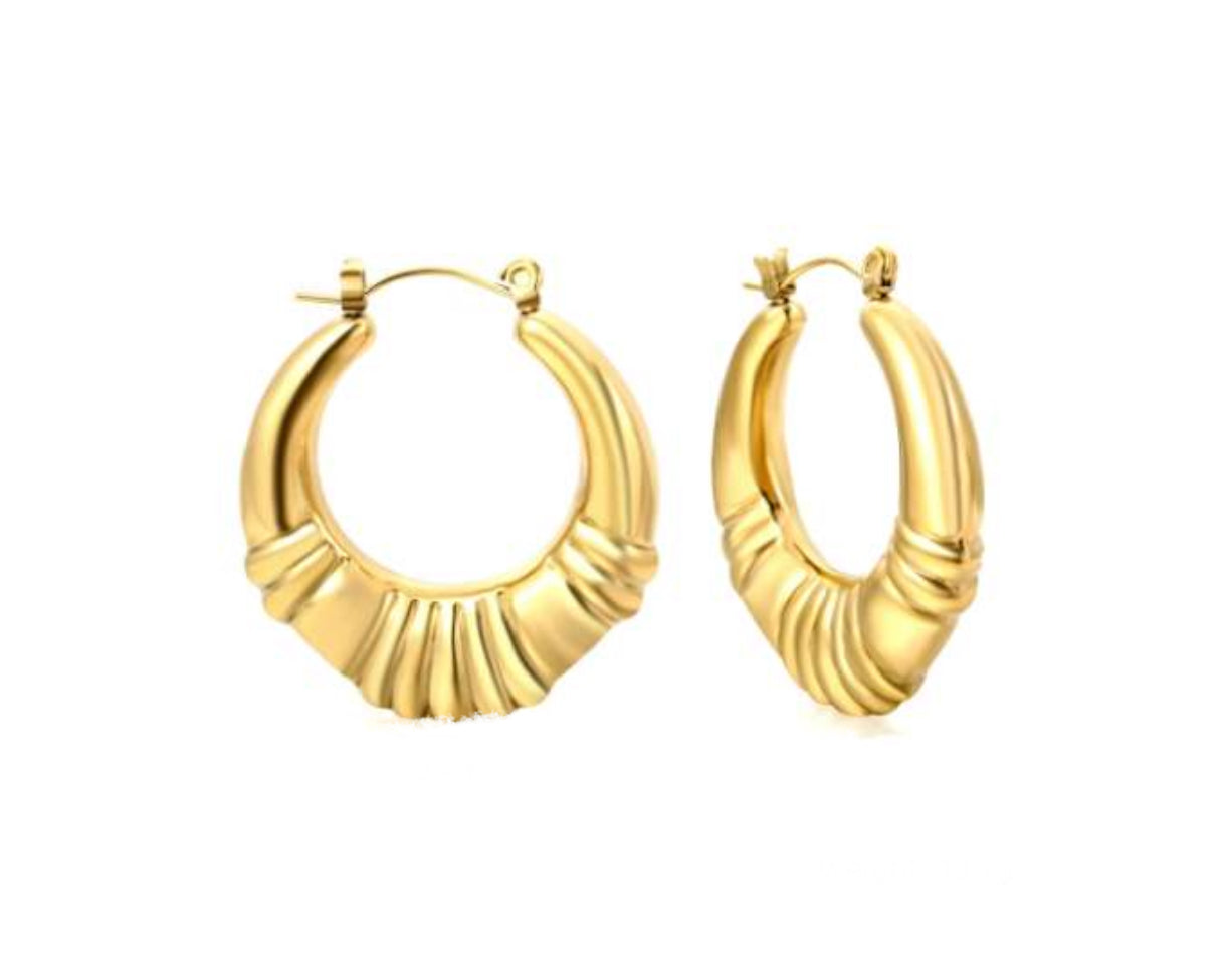 Sunburst Hoop Earrings