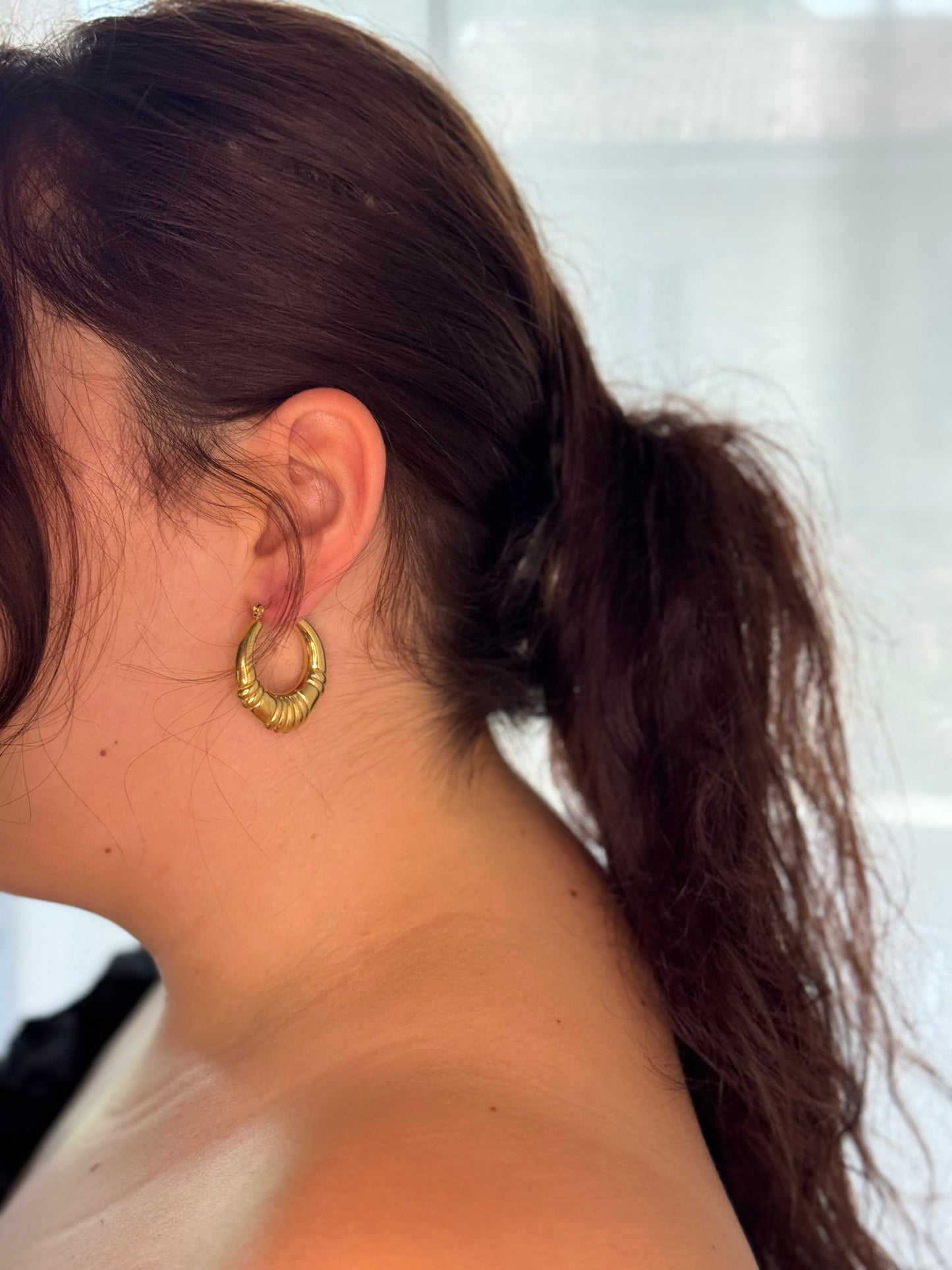 Sunburst Hoop Earrings