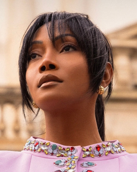 Braided SemiCircular Mini Hoop Earrings