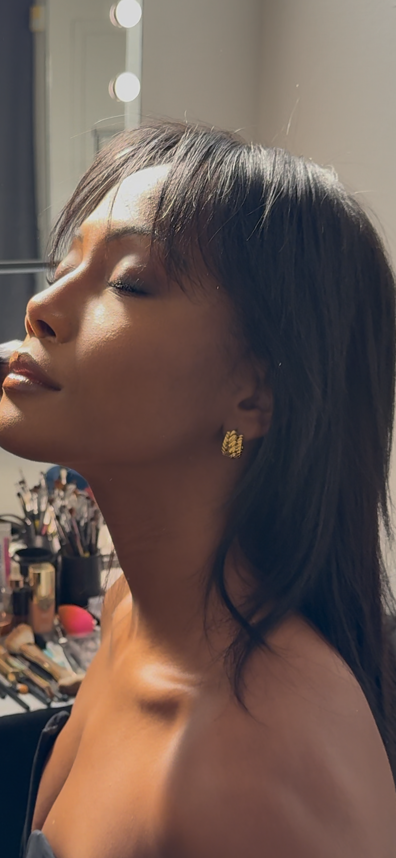 Braided SemiCircular Mini Hoop Earrings