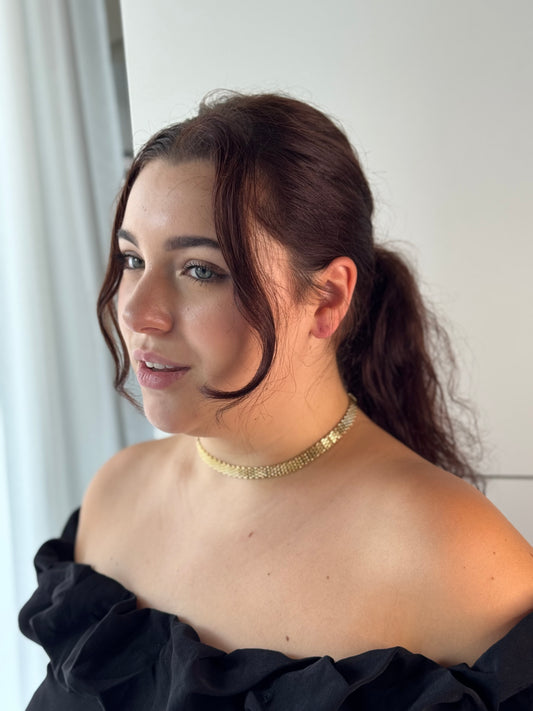 Chunky Gold Mesh Necklace
