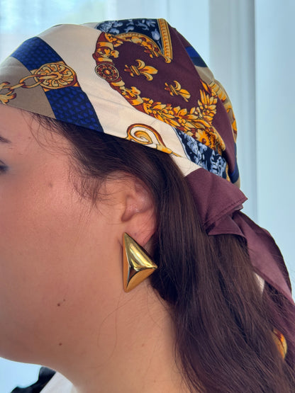 Geometric Triangle Stud Earrings