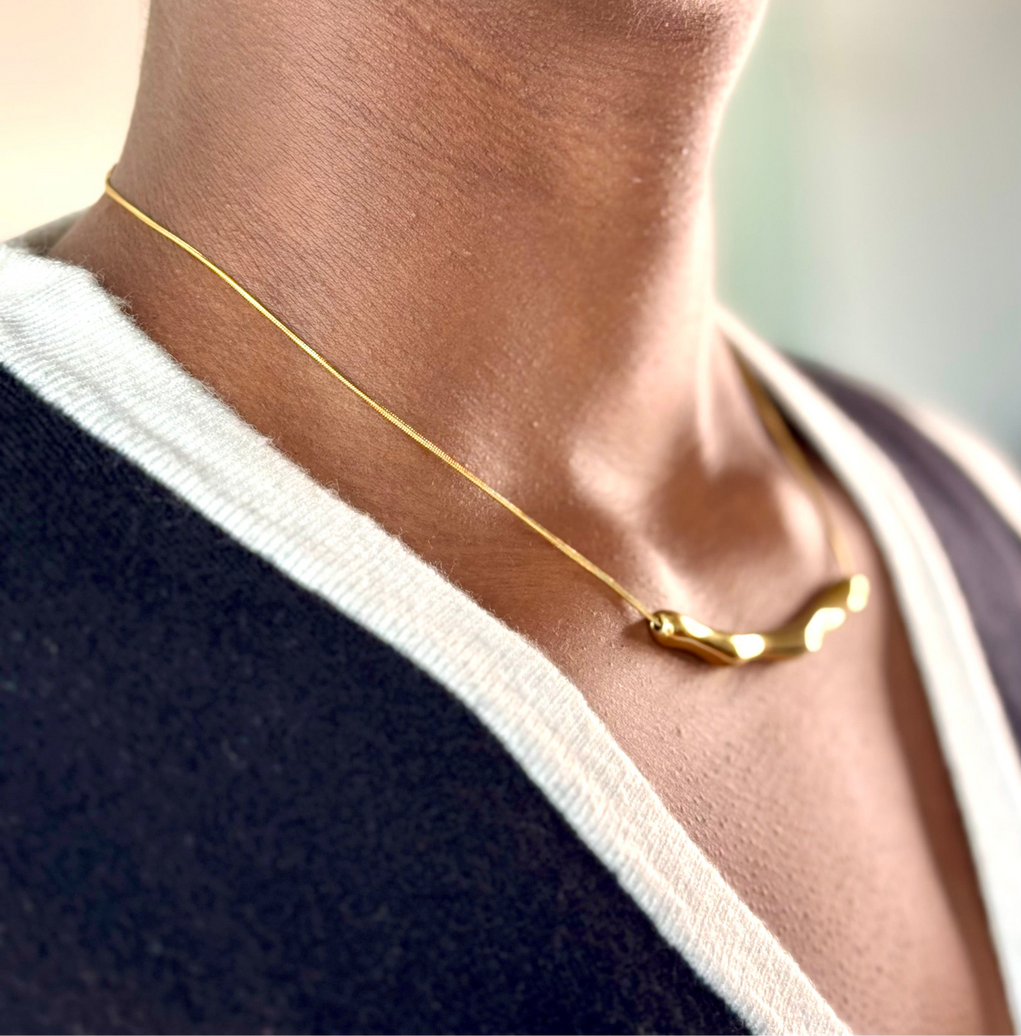 Geometric Bar Chain Necklace