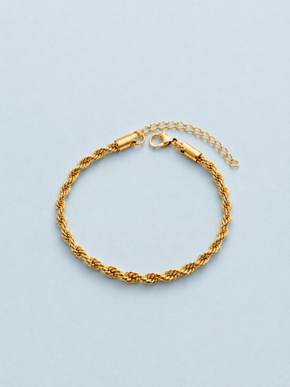 Twisted Rope Chain Bracelet.