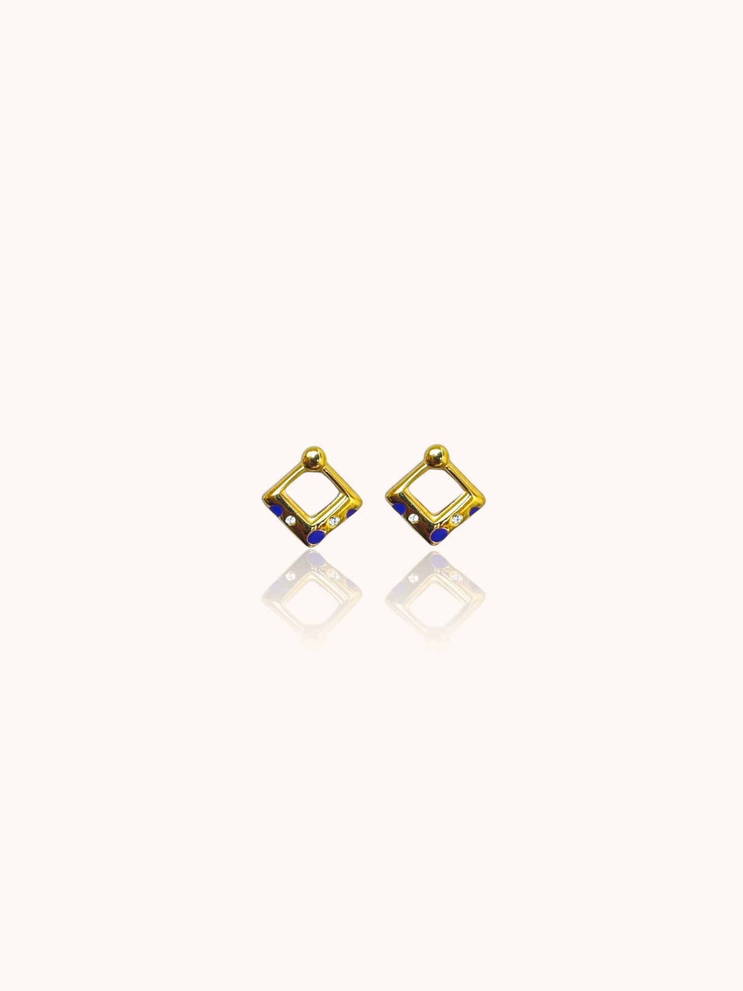 Geometric Square Stud Earrings